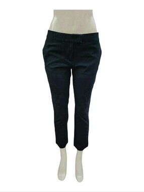 Ann Taylor Devin Fit Pants Size 4 Black Ankle Crop Stretch Career Trousers